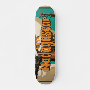 Skate Cartaz de Viagem Antigo de Madagáscar