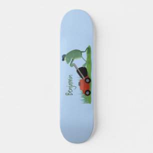 Skate Cartografia de relva verde-sapo engraçada