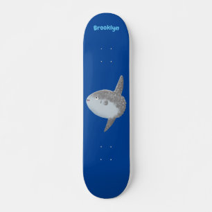 Skate Cartografia fofa mola de peixe-sol oceânico