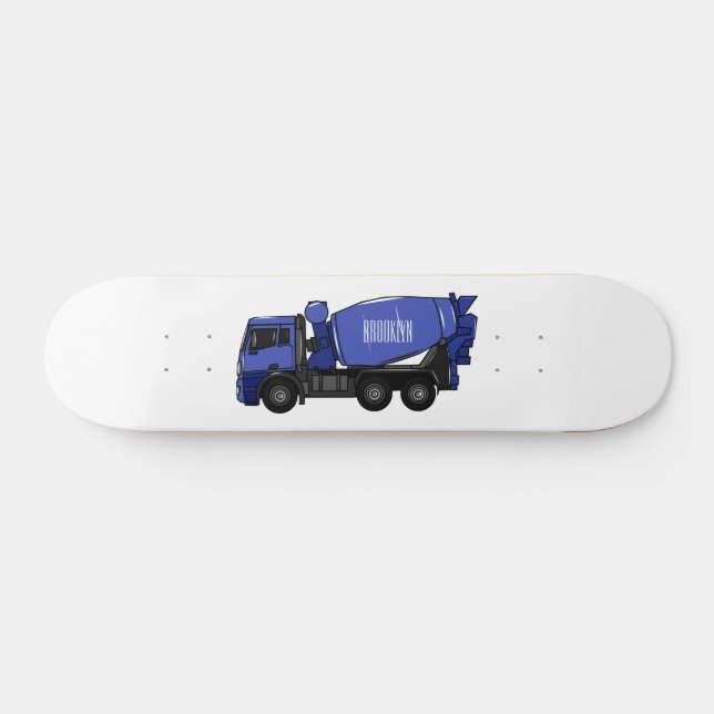 Skate Cartoon de caminhão de transporte misto em betão (Horz)