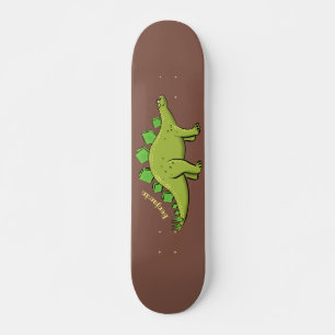 Skate Cartoon de dinossauros de stegossauro engraçado