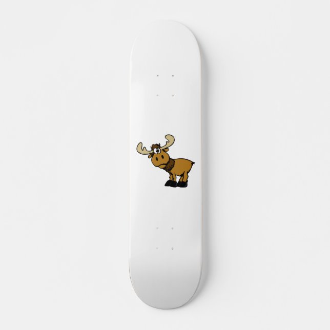 Skate Cartoon Moose curiosa | escolher cor de fundo (Frente)