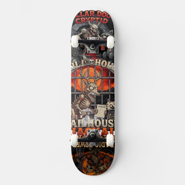 Skate Casa Assombrada Assustadora de Halloween | Motoque (Frente)