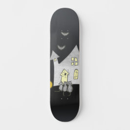 Skate Casa De Halloween, Gatos Pretos, Morcegos