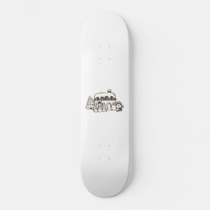 Skate Casa de Natal com boneco de neve