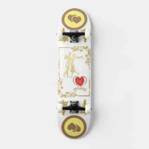 Skate Casais felizes Namorados dançantes vetor design