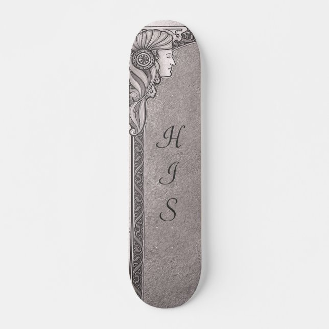 Skate Casamento cinzento de Nouveau da arte (Frente)