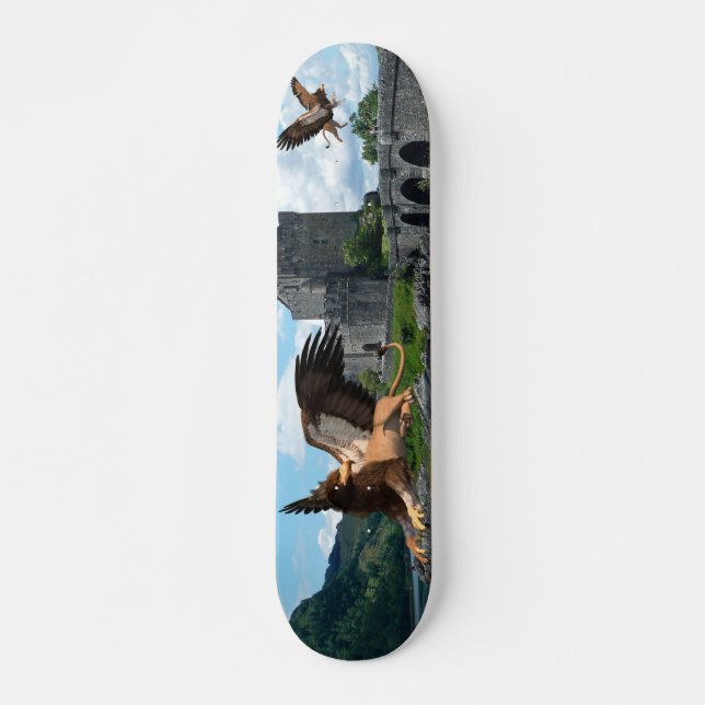 Skate Castelo de Griffin Mythological Animal Medieval (Frente)