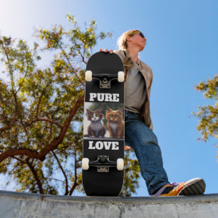 SKATE  CAT KITTENS ART PURE LOVE SKATEBOARDS