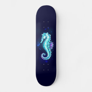 Skate Cavalo de Gelo Cristal em Fundo Azul