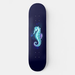 Skate Cavalo de Gelo Cristal em Fundo Azul