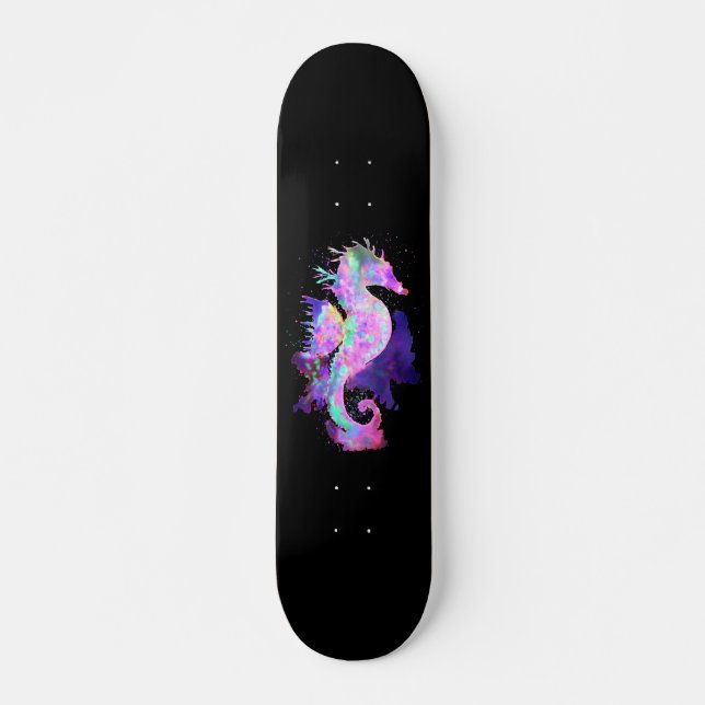Skate Cavalo-Marinho Espacial Roxo (Frente)