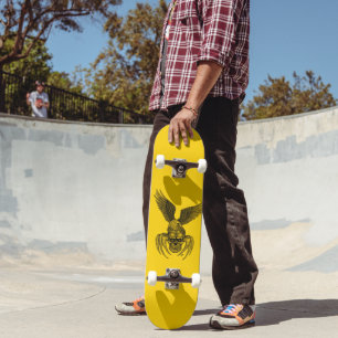 Skate Caveira-aranha com águia