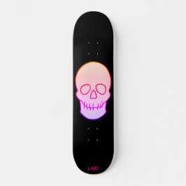 Skate Caveira - brilho neon