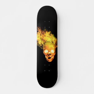 Skate Caveira de fogo flamejante