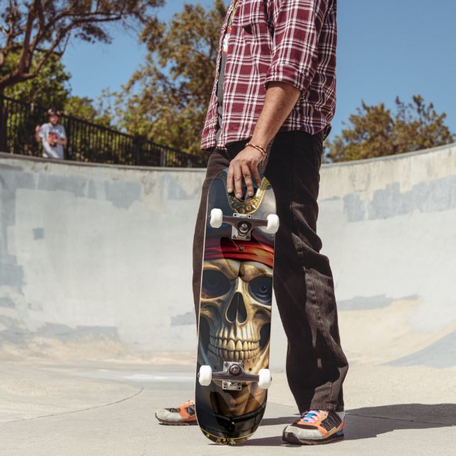 Skate Caveira de Pirata Malvado (Ao ar livre 2)