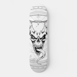 Skate Caveira Devina da Morte (Branco)