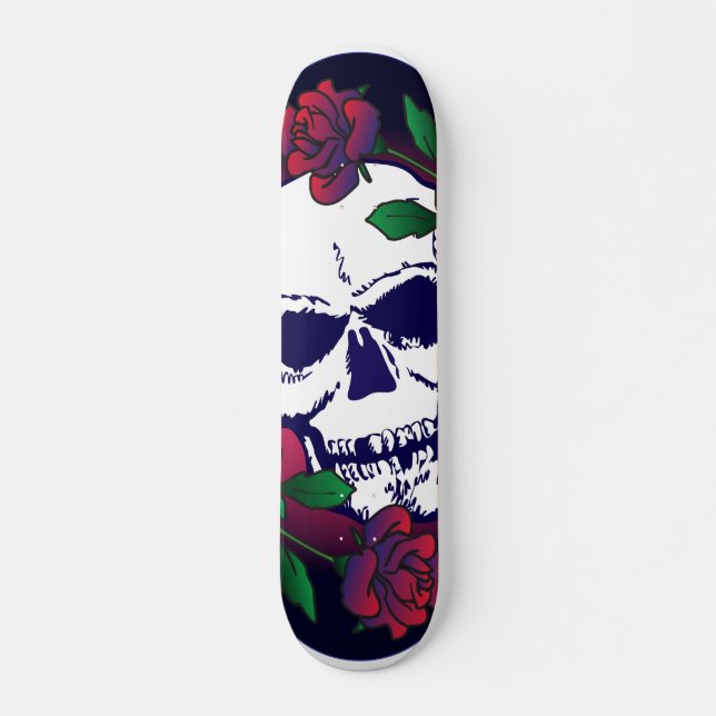 Skate Caveira e Rosas (Frente)