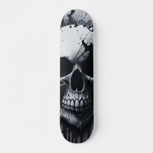 Skate Caveira Negra e Branca - Numb-Skulls Design