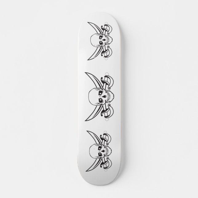 Skate Caveira Pirata (Frente)