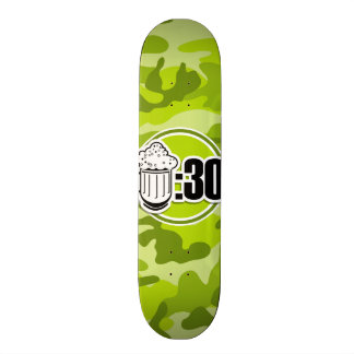 Skate Cerveja Engraçada: 30, camo verde brilhante, camuf
