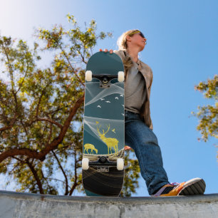 Skate Cervos abstratos em redemoinho