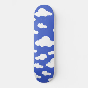 Skate Céu Azul Nublado Nuvens Brancas Sonho Embaçado