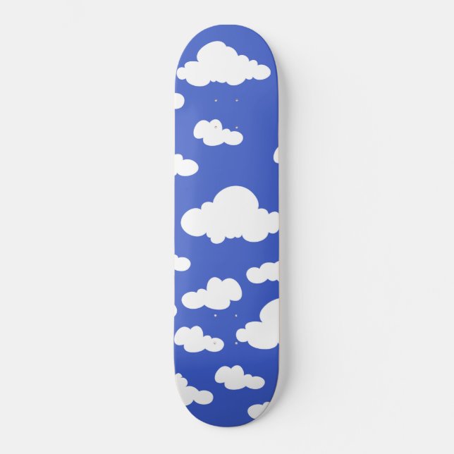 Skate Céu Azul Nublado Nuvens Brancas Sonho Embaçado (Frente)