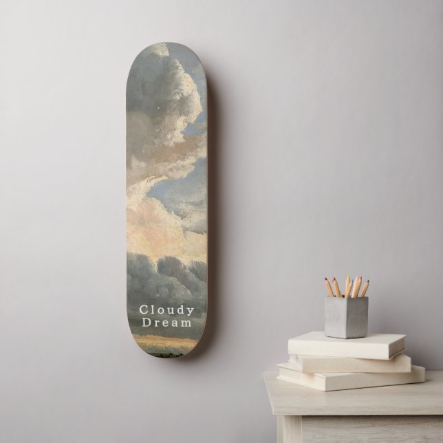 Skate Céu Nublado, Roteiro Branco, Viagem Tranquila (Arte de parede)