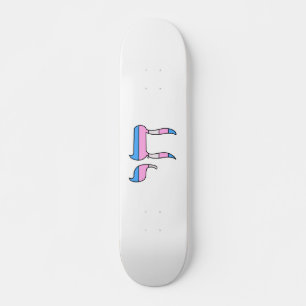 Skate Chá da Bandeira do Orgulho Trans