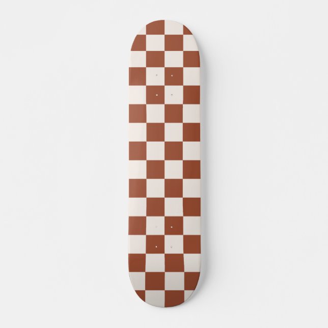 Skate Checar o quadro de verificação do Terracotta com v (Frente)