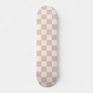 Skate Check Pale Beige Checkered Pattern Board