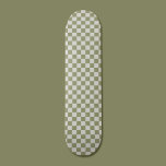 Skate Checkboard Sage Green Checked Squares<br><div class="desc">Quadrados Verdes Verificados Do Sage Do Quadro De Verificação. Design de padrão de verificação minimalista.</div>