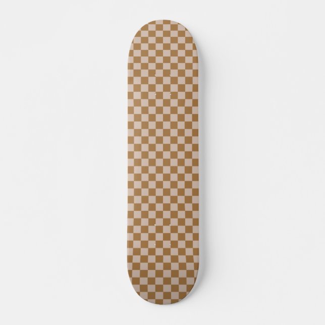 Skate Checkerboard castanho (Frente)