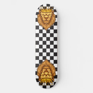 skate Checkerboard Rustic Lion King Crown