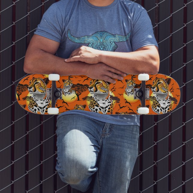 Skate Cheetah African Feline Wild Animal (Ao ar livre 3)