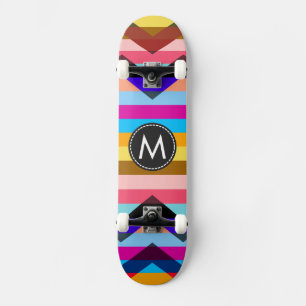 Skate Chevron chique na moda listra o teste padrão #4