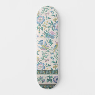 Skate Chinoiserie Vintage Pássaro Floral Padrão Pastel