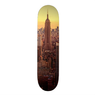 Skate Cidade da skyline de New York com estado do