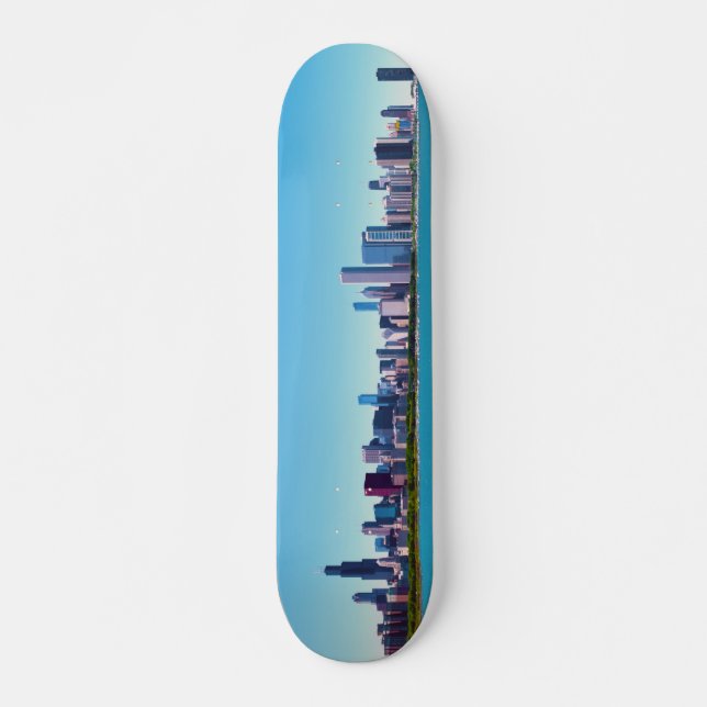 Skate Cidade panorama da skyline de Chicago, Illinois (Frente)
