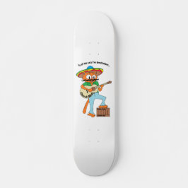 Skate "Cinco de Meow" Cantando Cartoon Mustache Cat