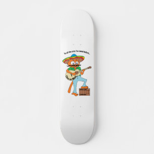 Skate "Cinco de Meow" Cantando Cartoon Mustache Cat