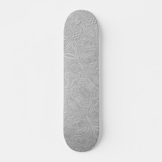 Skate Cinza Aspecto Incorporado Floral (Frente)