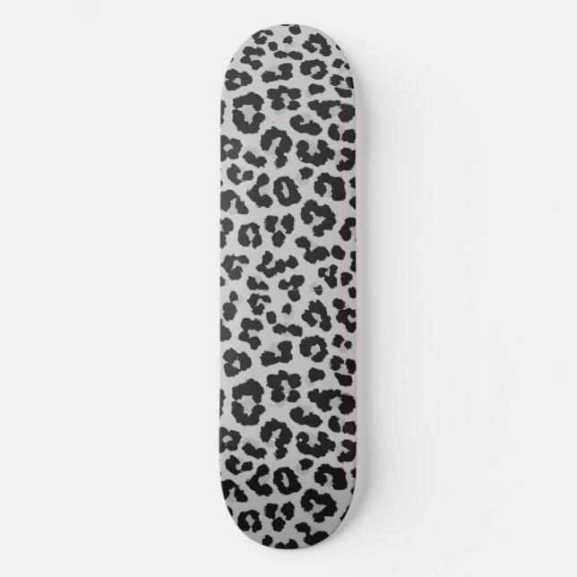 Skate Cinza cinza Ash Leopard Cheetah Padrão de Impressã (Frente)