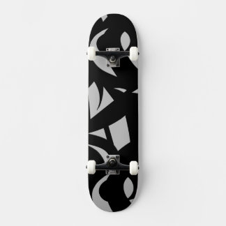 Skate Cinza de Arte Moderna Incrível / Preto