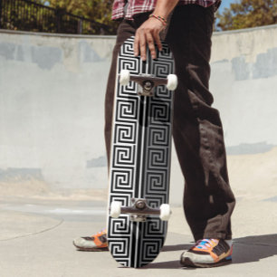 Skate Cinza Design do Padrão de Frete de Chave Preta-Bra