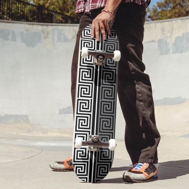 Skate Cinza Design do Padrão de Frete de Chave Preta-Bra (Criador carregado)