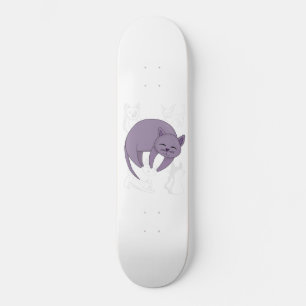 Skate Cinza Dormindo Gato e Cobrir de Dobra de Gato