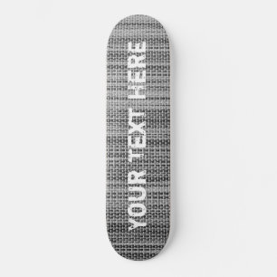 Skate Cinza Tecido - Adicionar seu texto - Personalizáve