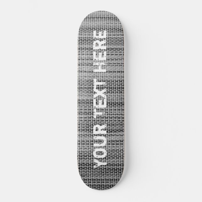 Skate Cinza Tecido - Adicionar seu texto - Personalizáve (Frente)